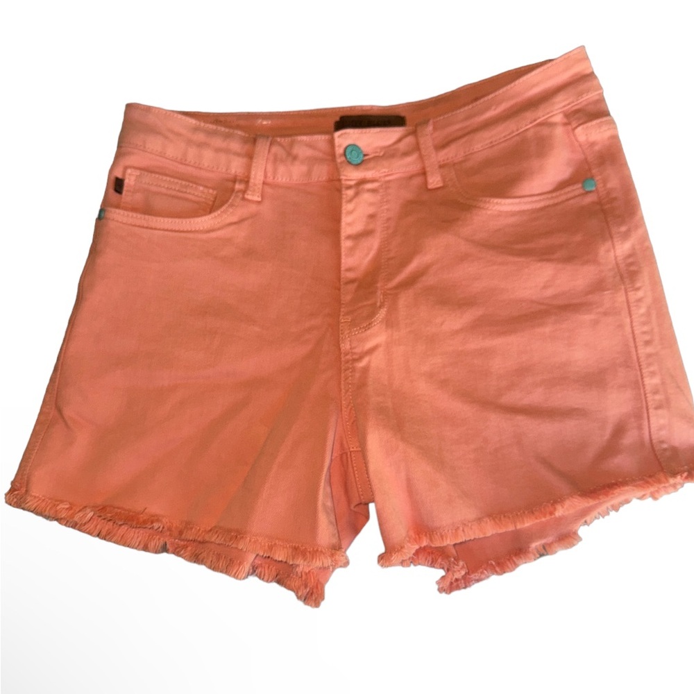 Judy Blue denim shorts coral color NWOT